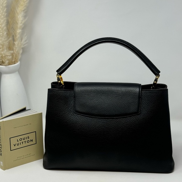 💯Authentic Louis Vuitton Capucines GM black Noir Tote Bag - Picture 5 of 14